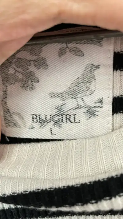 Suéter a rayas blanco y negro Bluegirl - miniatura 2