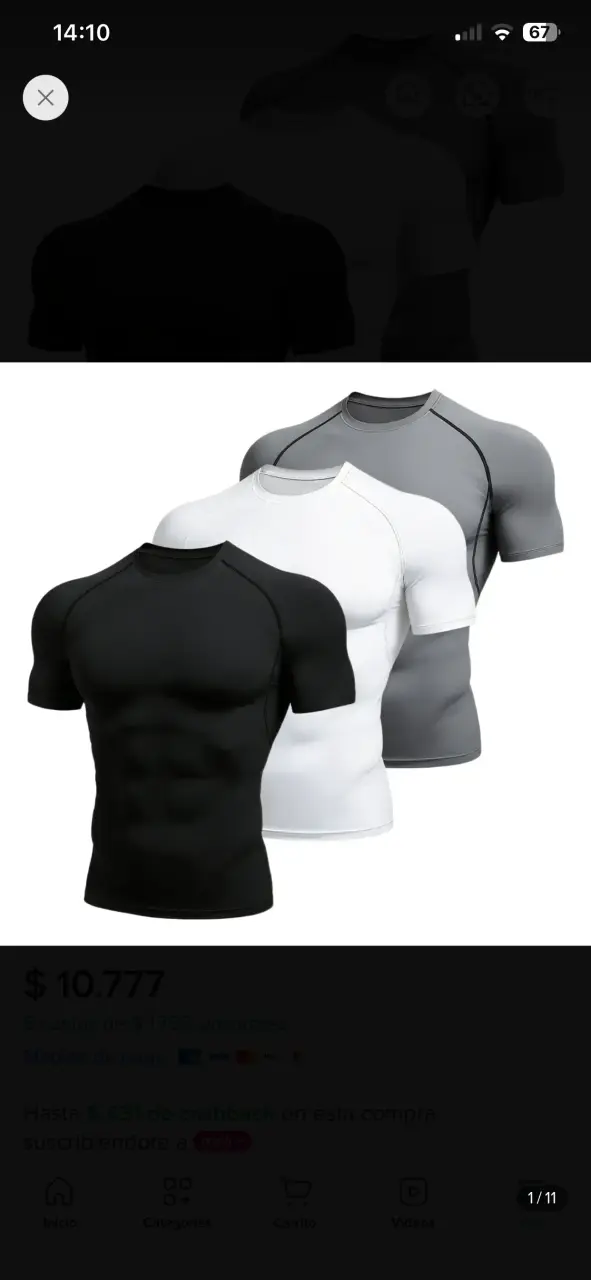 Poleras deportivas de compresión secado rápido - 1