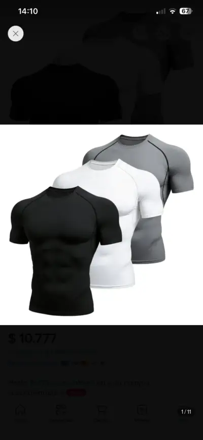 Poleras deportivas de compresión secado rápido - miniatura 1