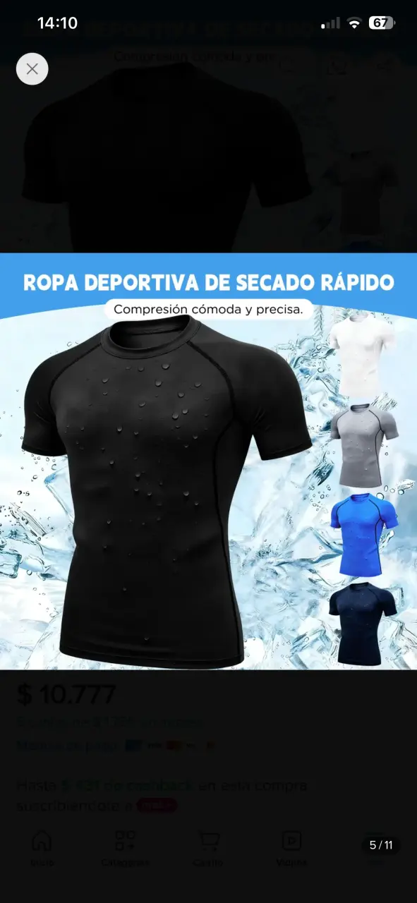 Poleras deportivas de compresión secado rápido - 3