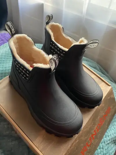 Botas de invierno Grundéns negras con forro térmico - miniatura 1