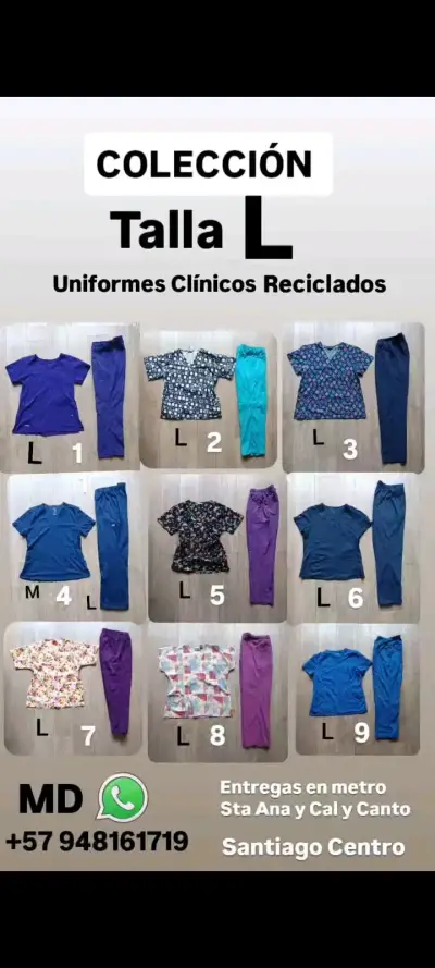 Uniformes clínicos reciclados talla L - miniatura 1