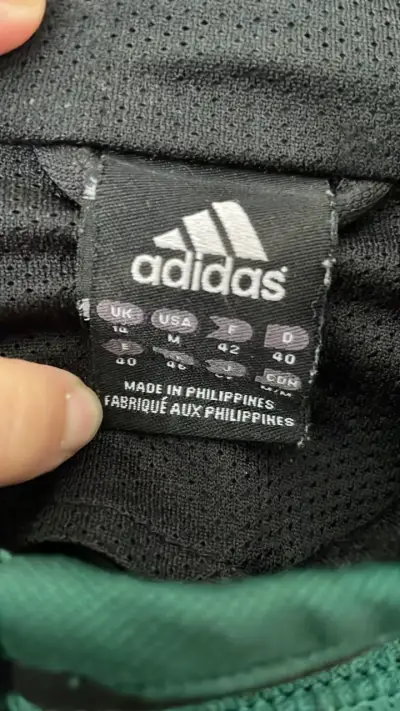 Chaqueta deportiva Adidas verde y negra - miniatura 1