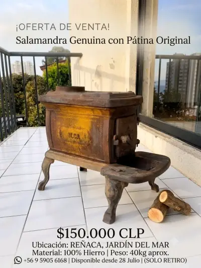 Salamandra de Hierro con Pátina Original - miniatura 1