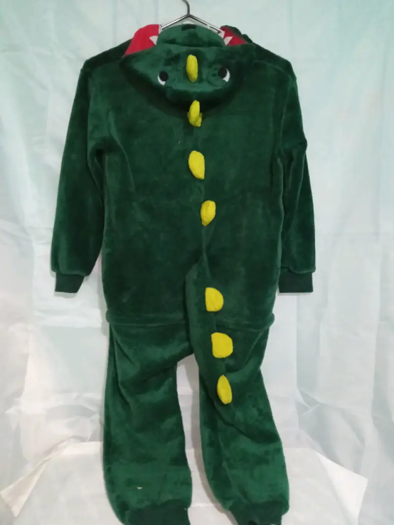 Disfraz de dinosaurio para niños verde y amarillo - 2