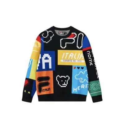 Suéter multicolor con diseño gráfico Fila - miniatura 1