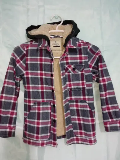 Chaqueta de franela con capucha para niño - miniatura 1