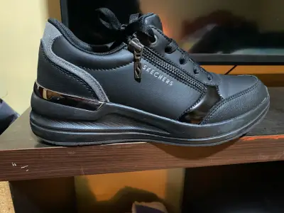 Zapatillas negras Skechers con memoria de aire - miniatura 1