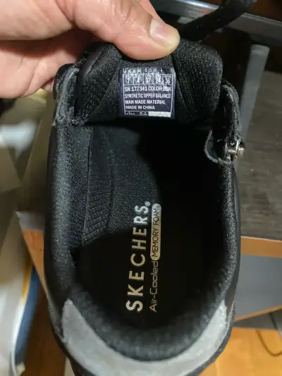 Zapatillas negras Skechers con memoria de aire - miniatura 2