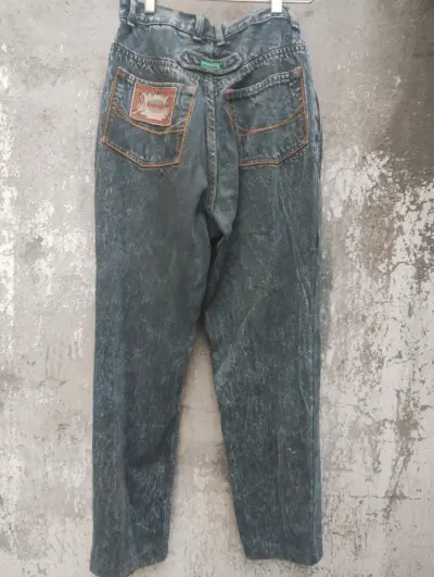 Jeans vintage azul desgastado para hombre - miniatura 1