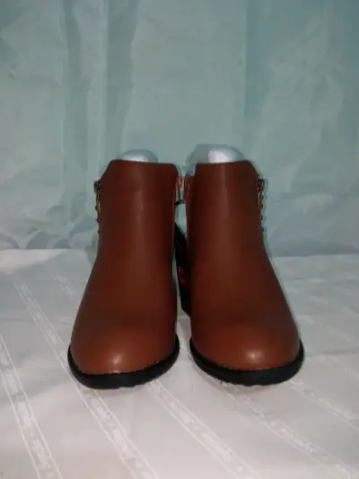 Botines de cuero marrón con cierre lateral - miniatura 2