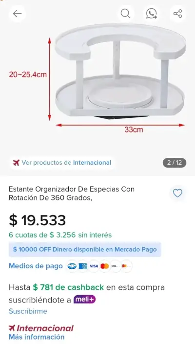 organizador de especias giratorio - miniatura 2