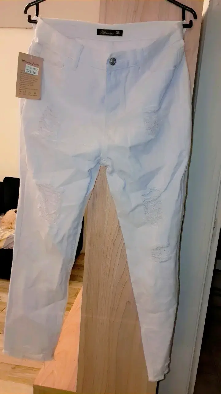 Jeans rasgados para mujer en varios colores - 2