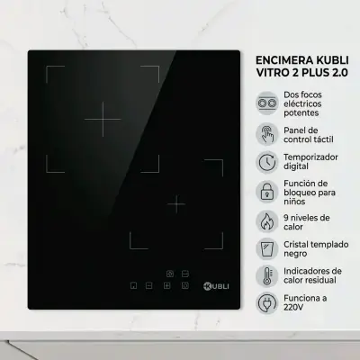 Encimera eléctrica Kubli Vitro Plus 2.0 con contr - miniatura 1