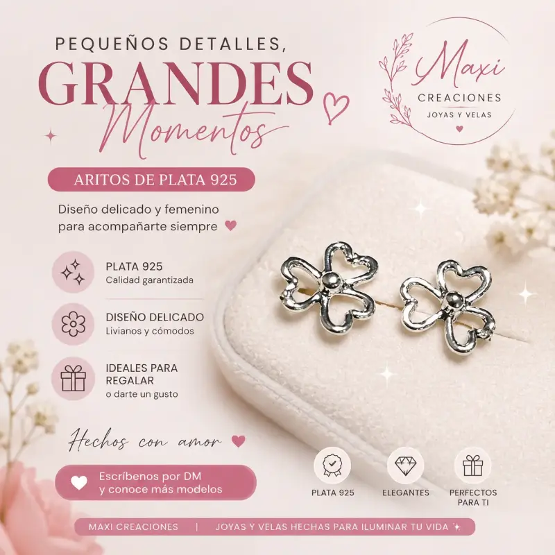 Aros de Plata 925 Diseño Delicado - 1