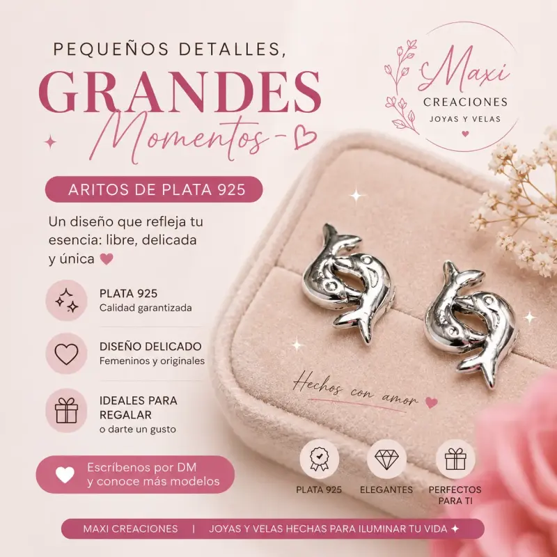 Aros de Plata 925 Diseño Delicado - 2