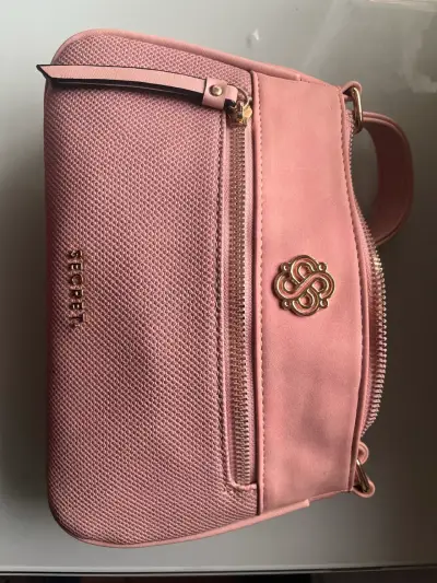 Cartera bandolera rosa Secret con cierre - miniatura 2