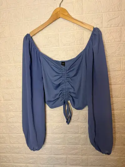 Blusa azul con mangas largas Shein Curve - miniatura 1