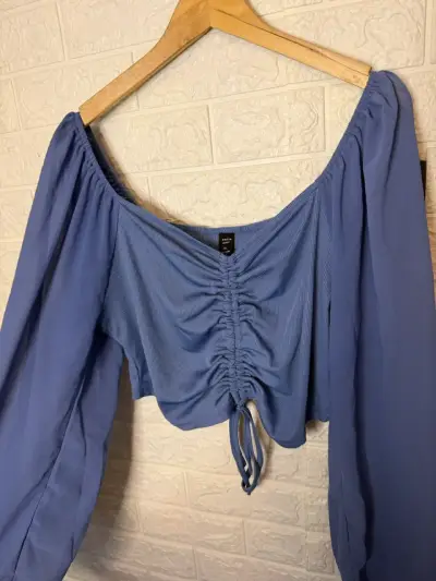Blusa azul con mangas largas Shein Curve - miniatura 2