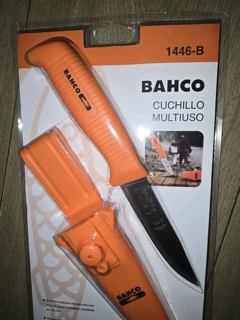 Cuchillo multiuso Bahco con funda naranja - 2