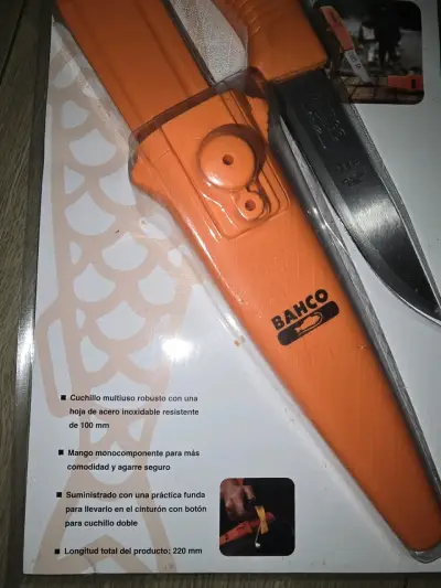 Cuchillo multiuso Bahco con funda naranja - miniatura 3