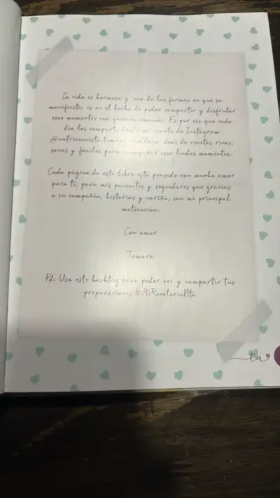 Libro de recetas 'Mi Recetario' de Tamara Arellano - miniatura 3