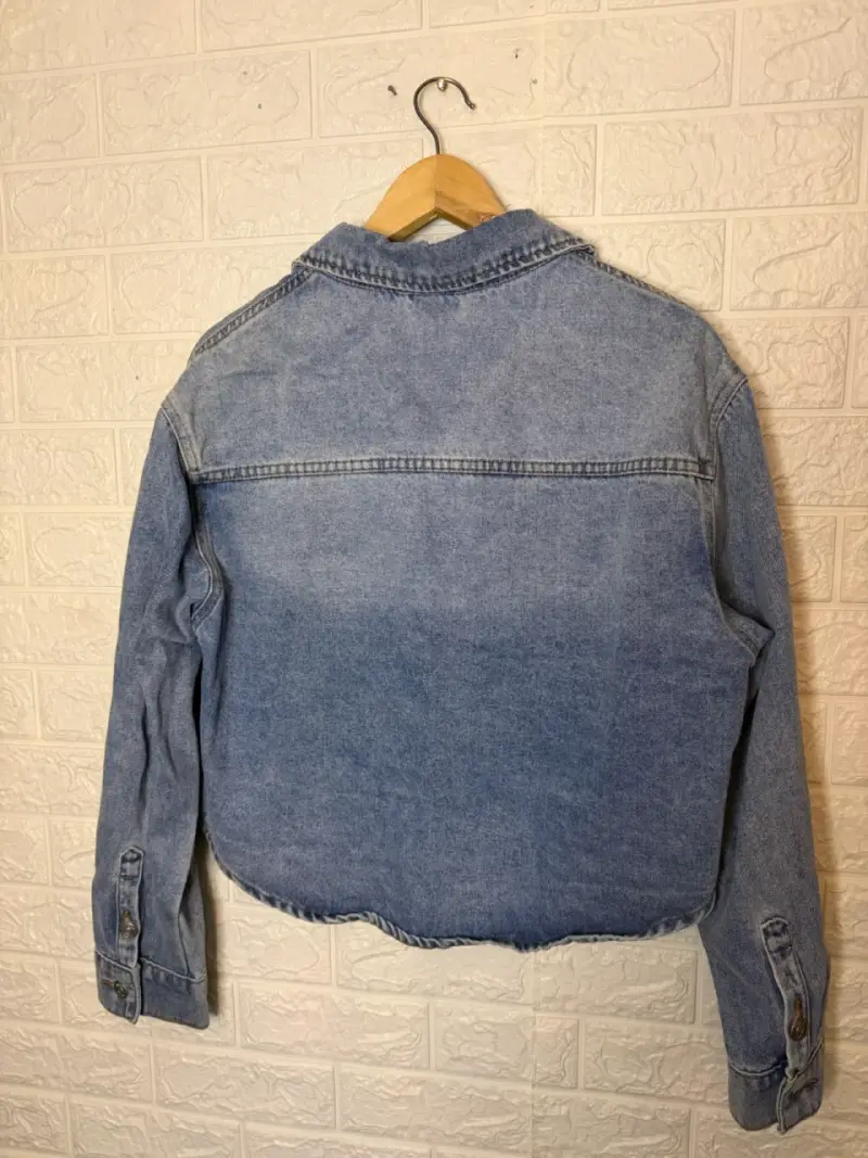Chaqueta de jeans azul claro mujer - 2