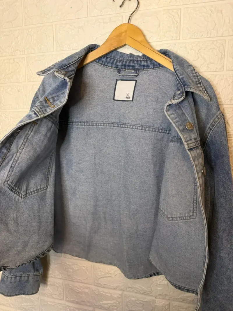 Chaqueta de jeans azul claro mujer - 3