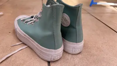Zapatillas altas verde menta Converse All Star - miniatura 3