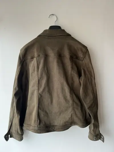 Chaqueta de mujer verde oliva estilo biker - miniatura 6