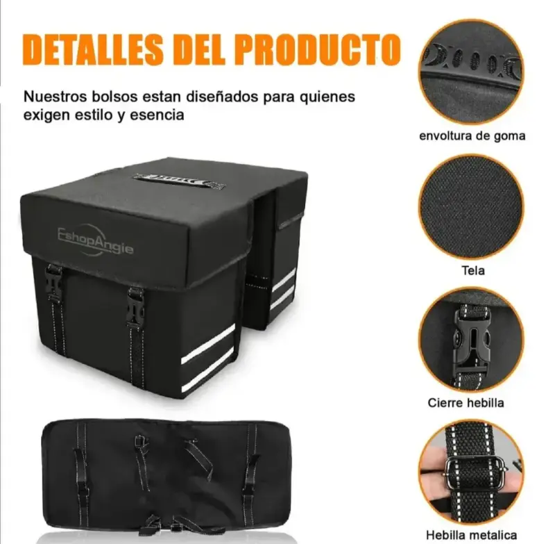 Alforjas Doble para Bicicleta 25 Litros - 4