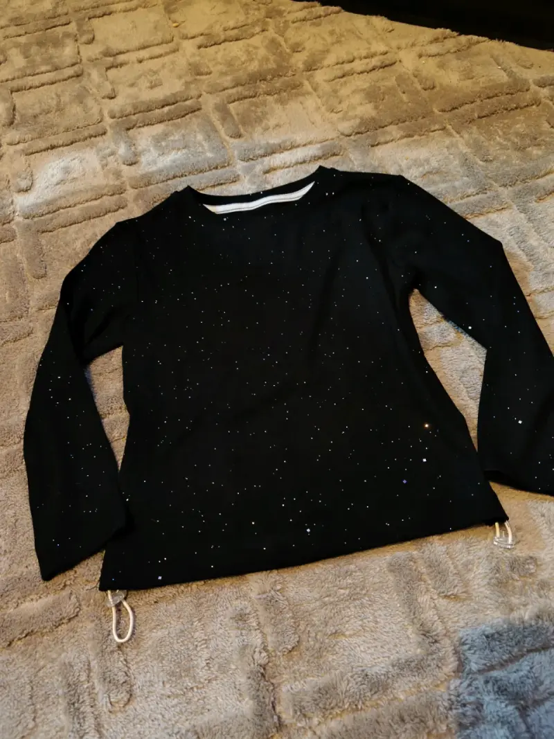 Poleras de manga larga con brillo para niña - 2