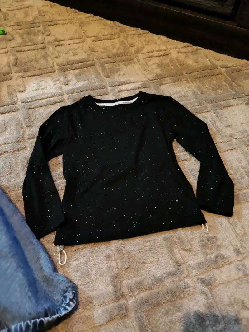 Poleras de manga larga con brillo para niña - 3