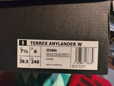 Zapatillas de senderismo negras Adidas Terrex - miniatura 3