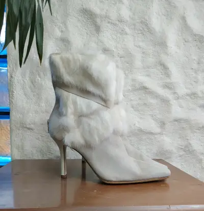 Botines con piel blanca Nine West - miniatura 1