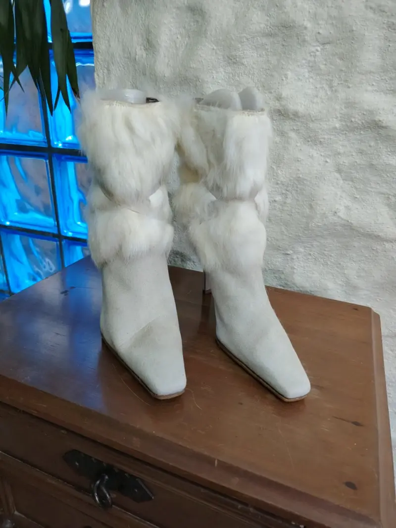 Botines con piel blanca Nine West - 3