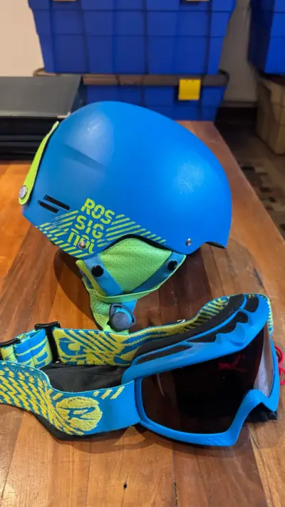 Casco y gafas de esquí azules Rossignol - miniatura 3