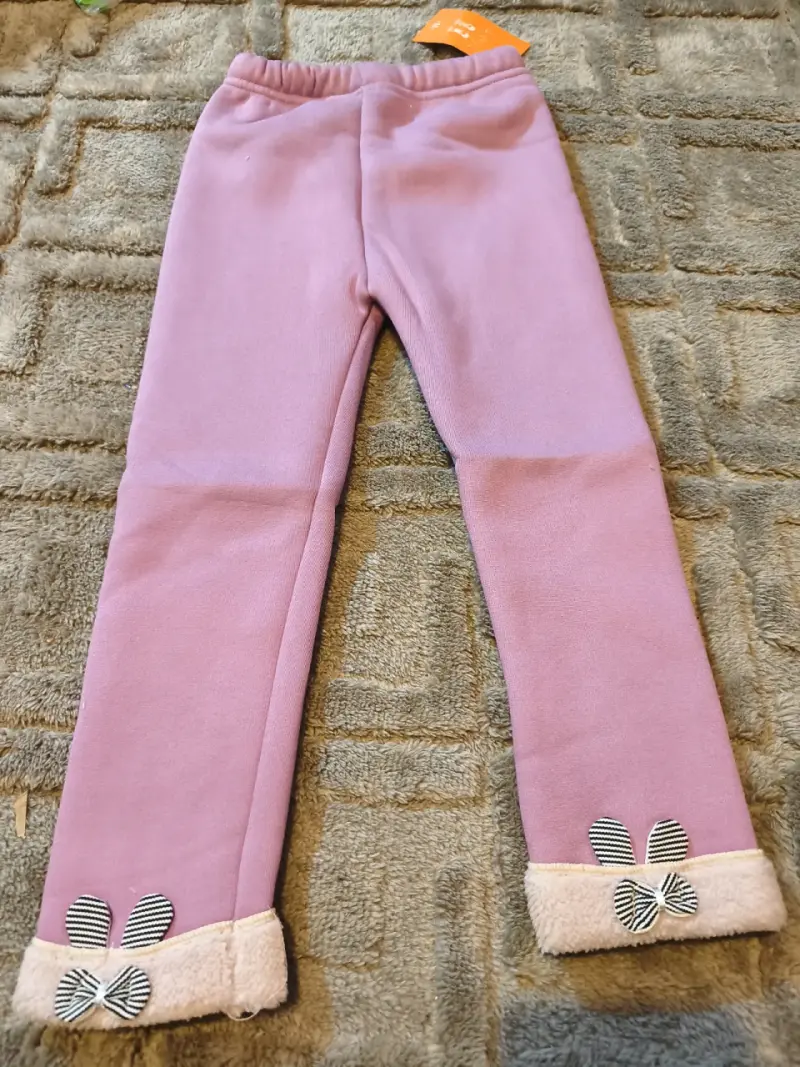 Calzas forradas para niñas con lazo decorativo - 5