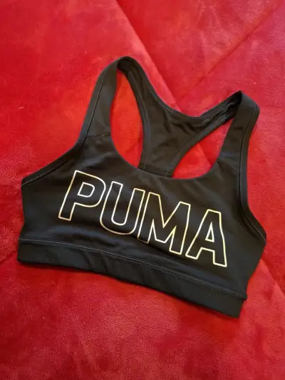 Top deportivo negro Puma para mujer - miniatura 1