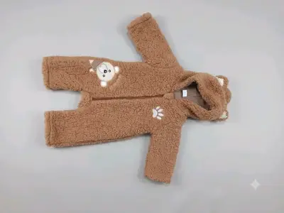 Enterito de bebé polar con capucha y orejas - miniatura 1