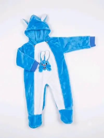 Enterito de bebé polar con capucha y orejas - miniatura 2