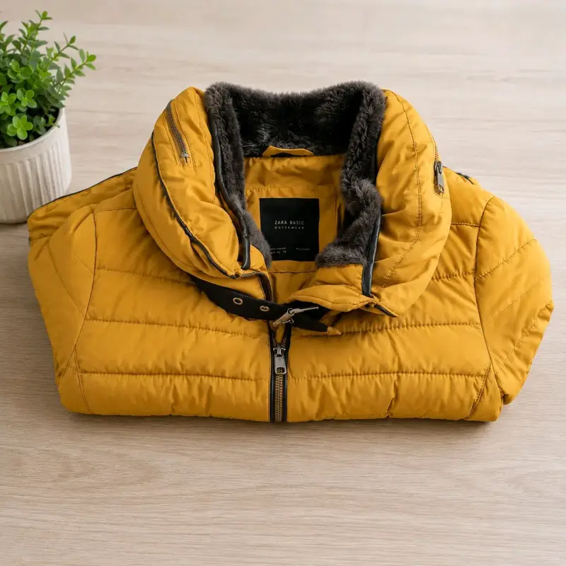 Chaqueta acolchada amarilla para mujer - 2