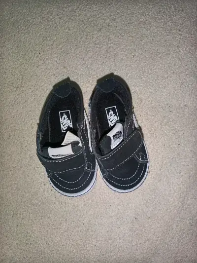Zapatillas negras para bebé Vans Off The Wall - miniatura 2