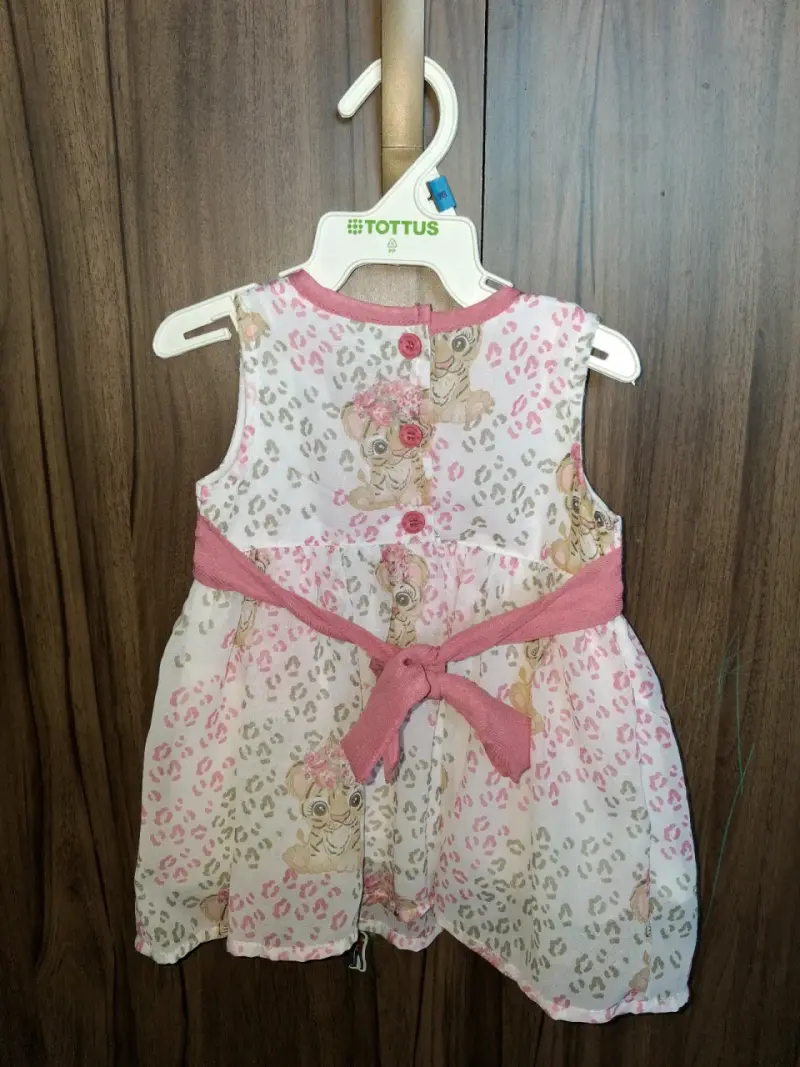 Vestido de niña con estampado de leopardo y bolero rosa - 2