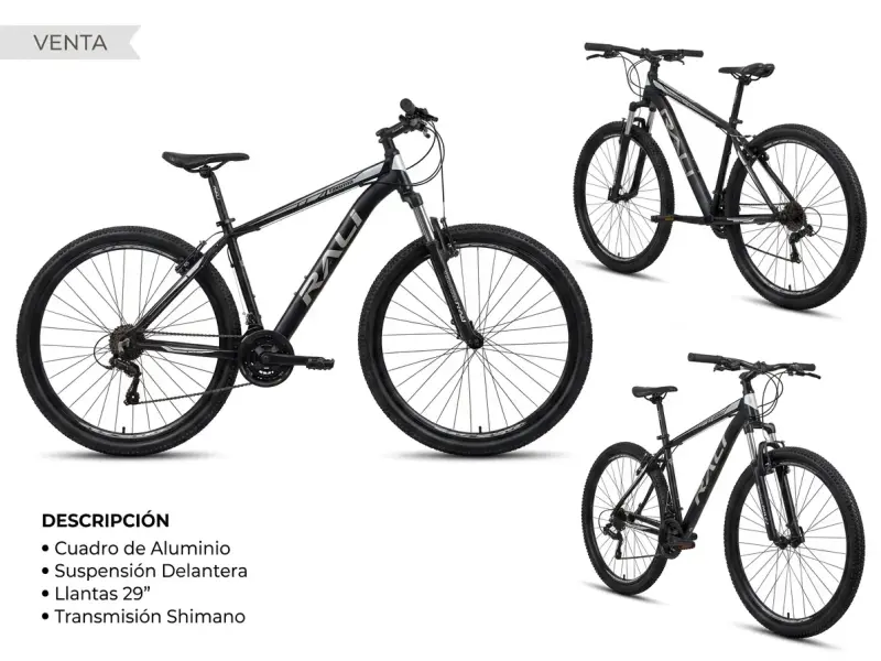 Bicicleta montaña Rali Tornado negra - 2