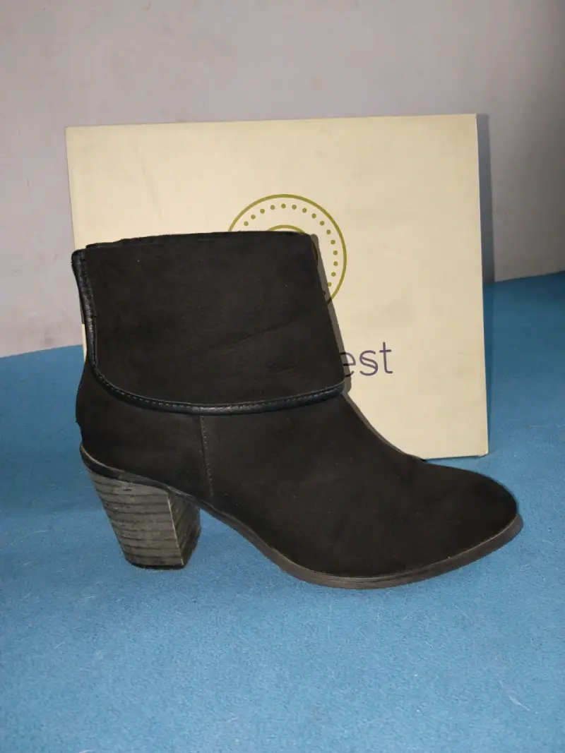 Botines de tacón alto negros para mujer