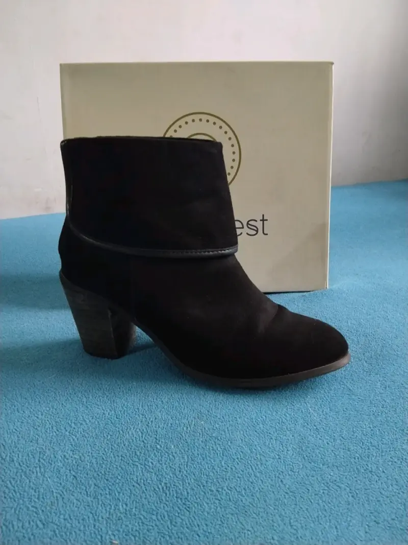 Botines de tacón alto negros para mujer - 2