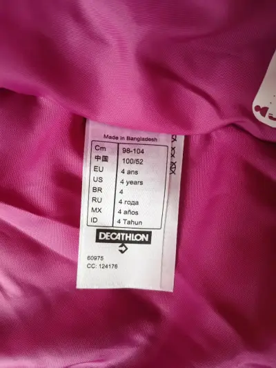 Enterito de nieve. Talla 4 años, rosa.  Decathlon - miniatura 3