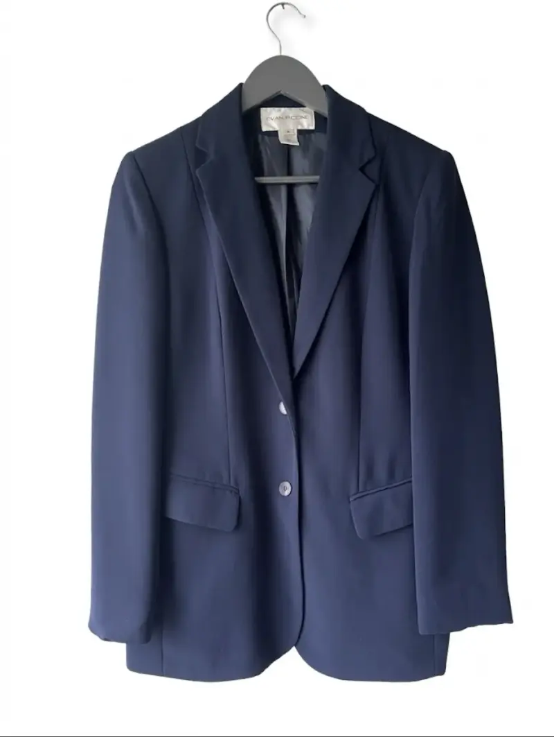 Blazer azul oscuro para mujer elegante - 1