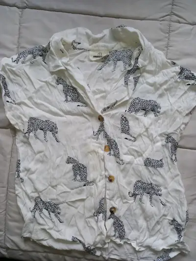 Camisa de vestir a cuadros celeste para hombre - miniatura 3